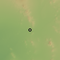 Shaded relief of the 57 km around Hermosillo, drawn from the GMTED2010 grid