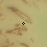 Shaded relief of the 57 km around Hidalgo, drawn from the GMTED2010 grid