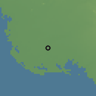 Shaded relief of the 57 km around Huatabampo, drawn from the GMTED2010 grid