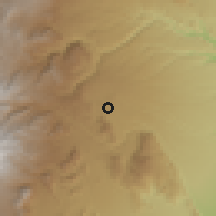 Shaded relief of the 59 km around Huatusco de Chicuellar, drawn from the GMTED2010 grid