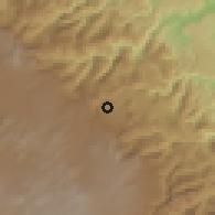 Shaded relief of the 58 km around Huauchinango, drawn from the GMTED2010 grid