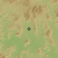 Shaded relief of the 59 km around Huetamo de Núñez, drawn from the GMTED2010 grid