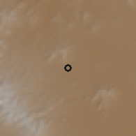 Shaded relief of the 59 km around Huilango, drawn from the GMTED2010 grid