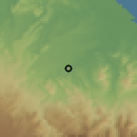 Shaded relief of the 59 km around Independencia, drawn from the GMTED2010 grid