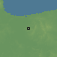 Shaded relief of the 59 km around Ixhuatlán del Sureste, drawn from the GMTED2010 grid