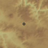 Shaded relief of the 58 km around Ixtlán del Río, drawn from the GMTED2010 grid