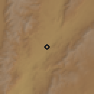 Shaded relief of the 58 km around Jalpa, drawn from the GMTED2010 grid