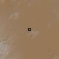 Shaded relief of the 59 km around Ampliación San Mateo, drawn from the GMTED2010 grid