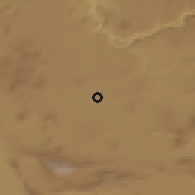 Shaded relief of the 58 km around Las Pintas, drawn from the GMTED2010 grid