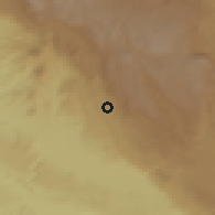 Shaded relief of the 59 km around Las Rosas, drawn from the GMTED2010 grid