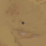 Shaded relief of the 58 km around Lomas del Sur, drawn from the GMTED2010 grid