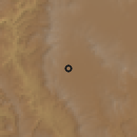 Shaded relief of the 57 km around Madera, drawn from the GMTED2010 grid
