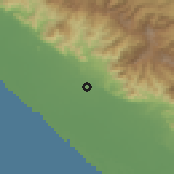Shaded relief of the 59 km around Mapastepec, drawn from the GMTED2010 grid