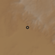 Shaded relief of the 58 km around Medina, drawn from the GMTED2010 grid