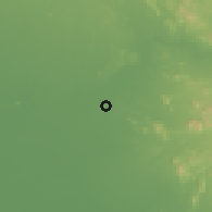 Shaded relief of the 57 km around Navojoa, drawn from the GMTED2010 grid
