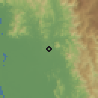 Shaded relief of the 58 km around Acaponeta, drawn from the GMTED2010 grid