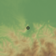 Shaded relief of the 59 km around Pichucalco, drawn from the GMTED2010 grid