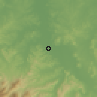 Shaded relief of the 58 km around Platón Sánchez, drawn from the GMTED2010 grid