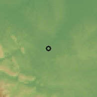 Shaded relief of the 59 km around Playa Vicente, drawn from the GMTED2010 grid