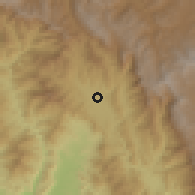 Shaded relief of the 59 km around Putla Villa de Guerrero, drawn from the GMTED2010 grid