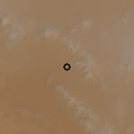 Shaded relief of the 59 km around Quecholac, drawn from the GMTED2010 grid