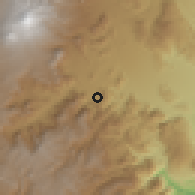 Shaded relief of the 59 km around Rafael Delgado, drawn from the GMTED2010 grid