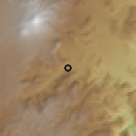 Shaded relief of the 59 km around Río Blanco, drawn from the GMTED2010 grid