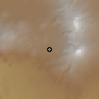 Shaded relief of the 59 km around Atlautla de Victoria, drawn from the GMTED2010 grid