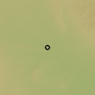 Shaded relief of the 57 km around Sabinas, drawn from the GMTED2010 grid