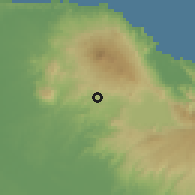 Shaded relief of the 59 km around San Andrés Tuxtla, drawn from the GMTED2010 grid