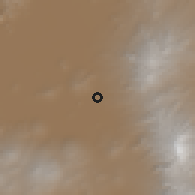 Shaded relief of the 59 km around San Buenaventura, drawn from the GMTED2010 grid
