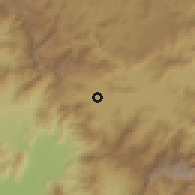 Shaded relief of the 59 km around Autlán de Navarro, drawn from the GMTED2010 grid