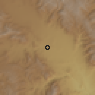 Shaded relief of the 59 km around San Gabriel Chilac, drawn from the GMTED2010 grid