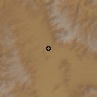 Shaded relief of the 59 km around San Jacinto Amilpas, drawn from the GMTED2010 grid