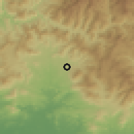 Shaded relief of the 59 km around Ayutla de los Libres, drawn from the GMTED2010 grid