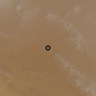 Shaded relief of the 59 km around San Mateo Tlaixpan, drawn from the GMTED2010 grid