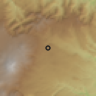 Shaded relief of the 59 km around Banderilla, drawn from the GMTED2010 grid