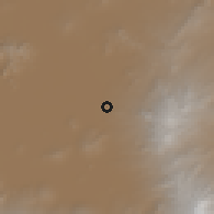 Shaded relief of the 59 km around San Miguel Coatlinchán, drawn from the GMTED2010 grid