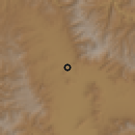 Shaded relief of the 59 km around Santa María Atzompa, drawn from the GMTED2010 grid