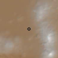 Shaded relief of the 59 km around Santa María Huexoculco, drawn from the GMTED2010 grid