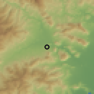 Shaded relief of the 59 km around Santa María Jalapa del Marqués, drawn from the GMTED2010 grid