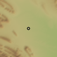 Shaded relief of the 57 km around Santa Rosa, drawn from the GMTED2010 grid