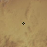 Shaded relief of the 59 km around Santa Rosa Treinta, drawn from the GMTED2010 grid