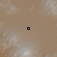 Shaded relief of the 59 km around Santiaguito Tlalcilalcalli, drawn from the GMTED2010 grid