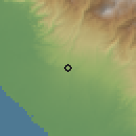 Shaded relief of the 59 km around Tapachula de Córdova y Ordóñez, drawn from the GMTED2010 grid