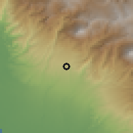 Shaded relief of the 59 km around Cacahoatán, drawn from the GMTED2010 grid