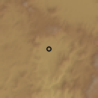 Shaded relief of the 58 km around Tecolotlán, drawn from the GMTED2010 grid