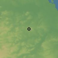Shaded relief of the 58 km around Tihuatlán, drawn from the GMTED2010 grid