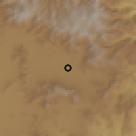 Shaded relief of the 59 km around Tlacolula de Matamoros, drawn from the GMTED2010 grid