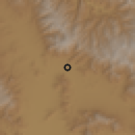 Shaded relief of the 59 km around Tlalixtac de Cabrera, drawn from the GMTED2010 grid